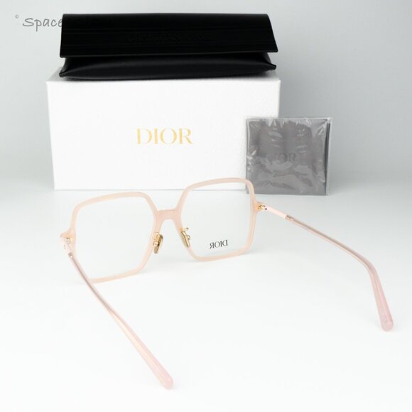 Dior Women Eyeglasses Shiny Pink Demo Square MINI CD O S7F 4000 BRAND NEW - Picture 9 of 9
